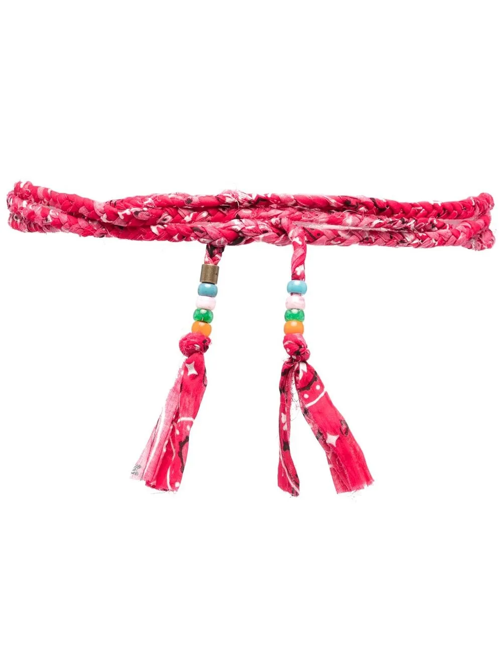 

Alanui braided bandana-print belt - Pink