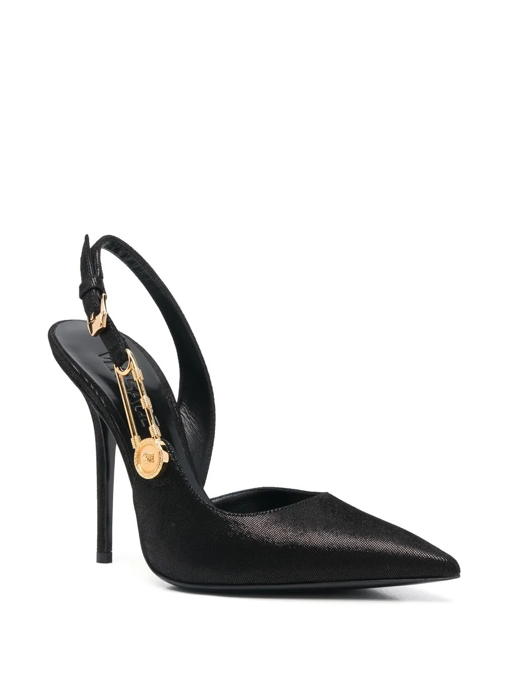 Versace Pumps met veiligheidsspeld - Zwart