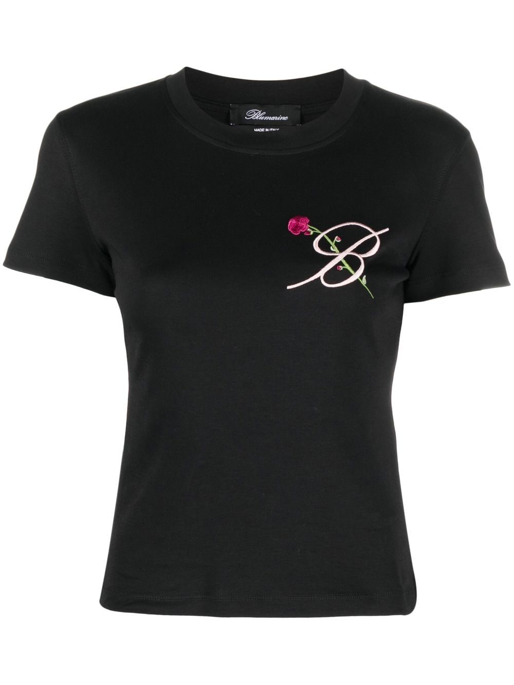 Blumarine logo-embroidered Cotton T-shirt - Farfetch