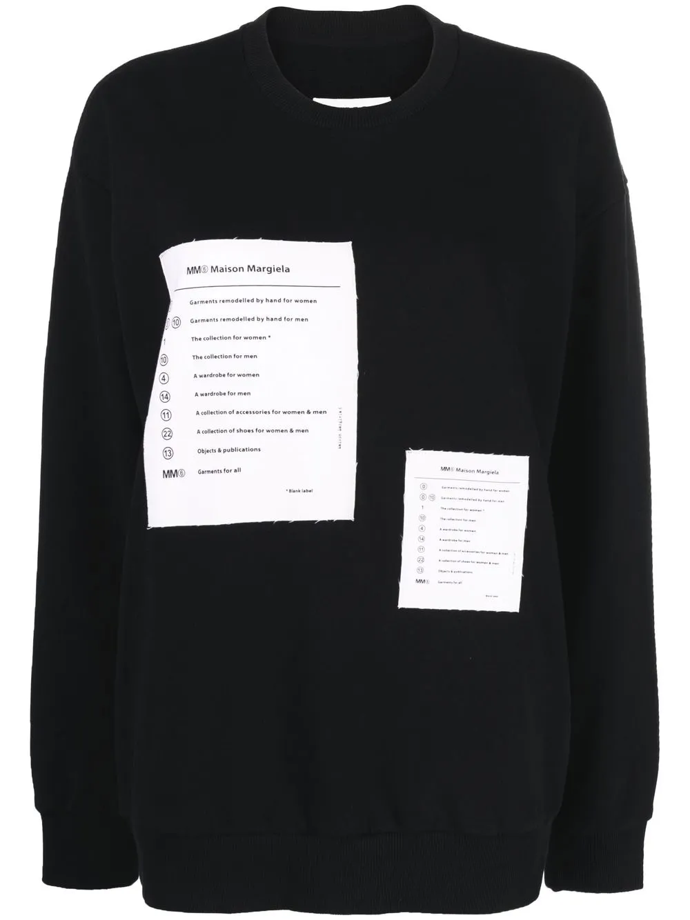 

MM6 Maison Margiela numbers-patch cotton sweatshirt - Black