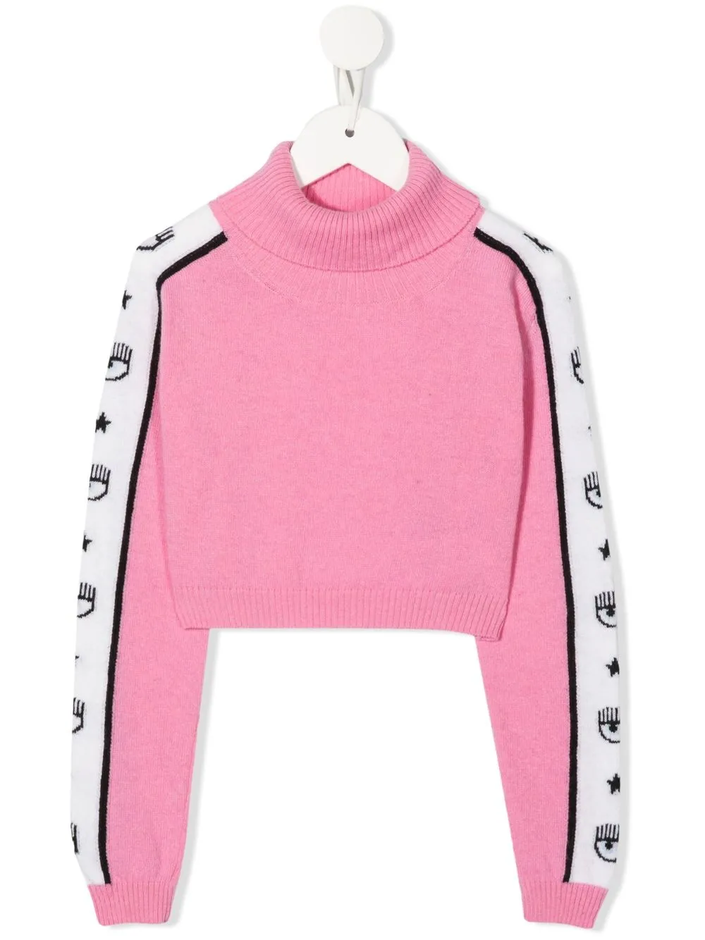 Chiara Ferragni Kids suéter con cuello vuelto - Rosado
