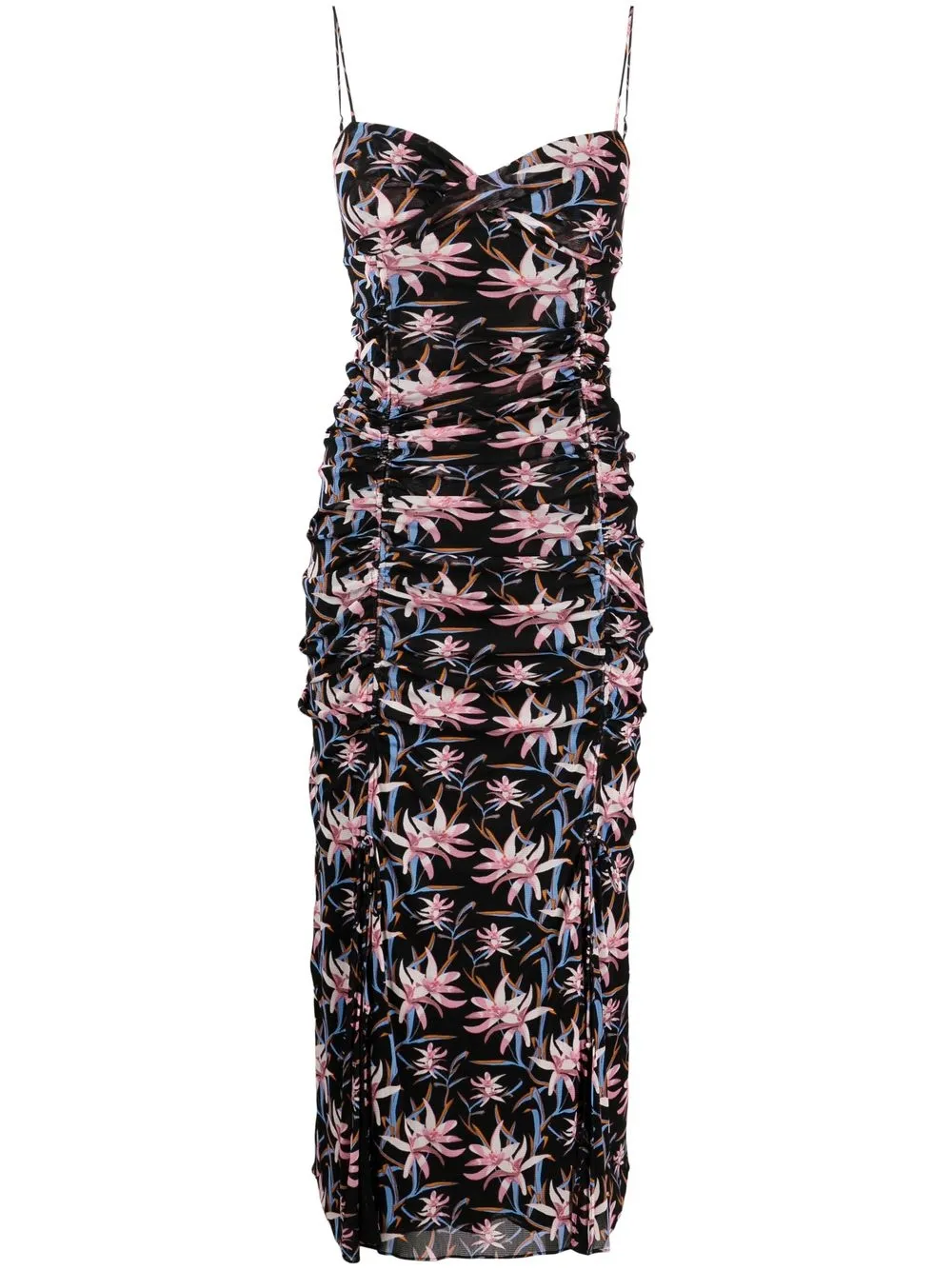 

DVF Diane von Furstenberg vestido con tirantes finos y estampado gráfico - Negro