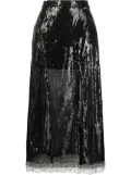 Koché sequin-embellished high-waisted skirt - Black