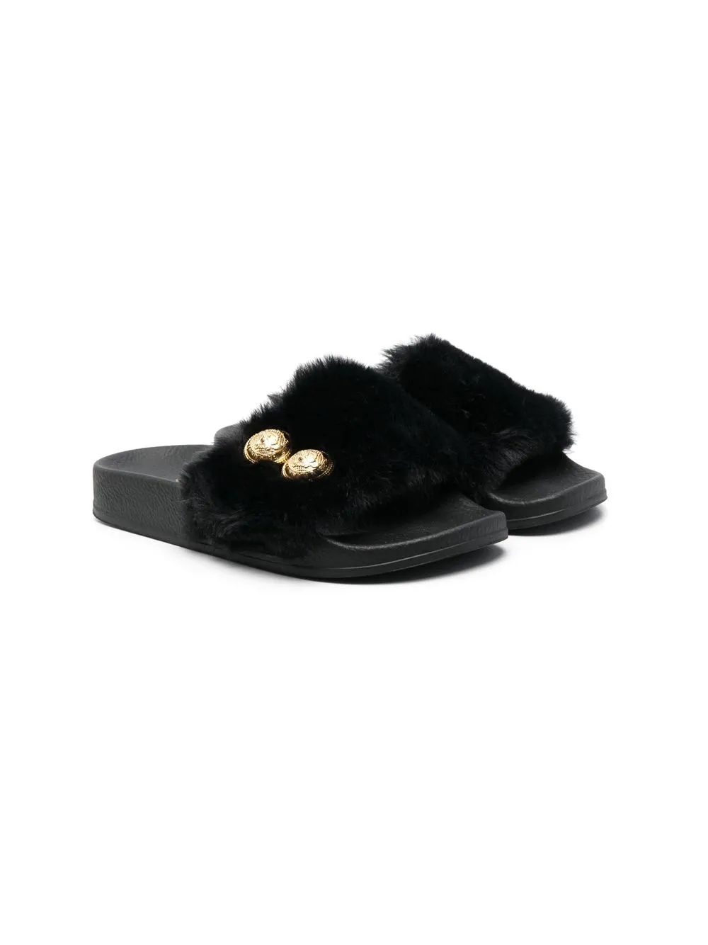 

Balmain Kids faux-fit sliders - Black