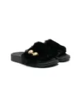 Balmain Kids faux-fit sliders - Black