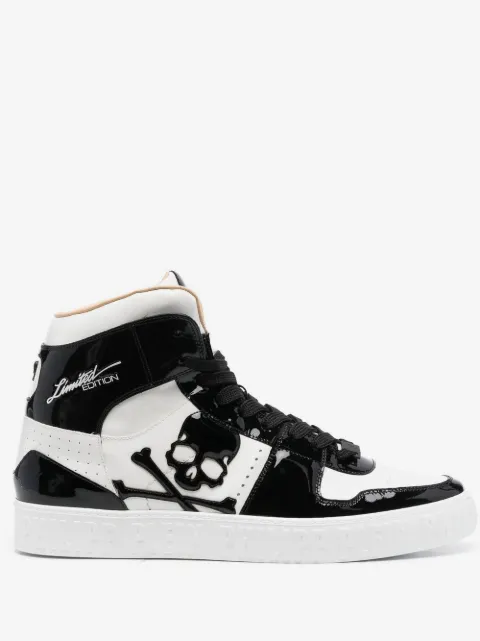 Philipp Plein Tênis cano alto com estampa de caveira