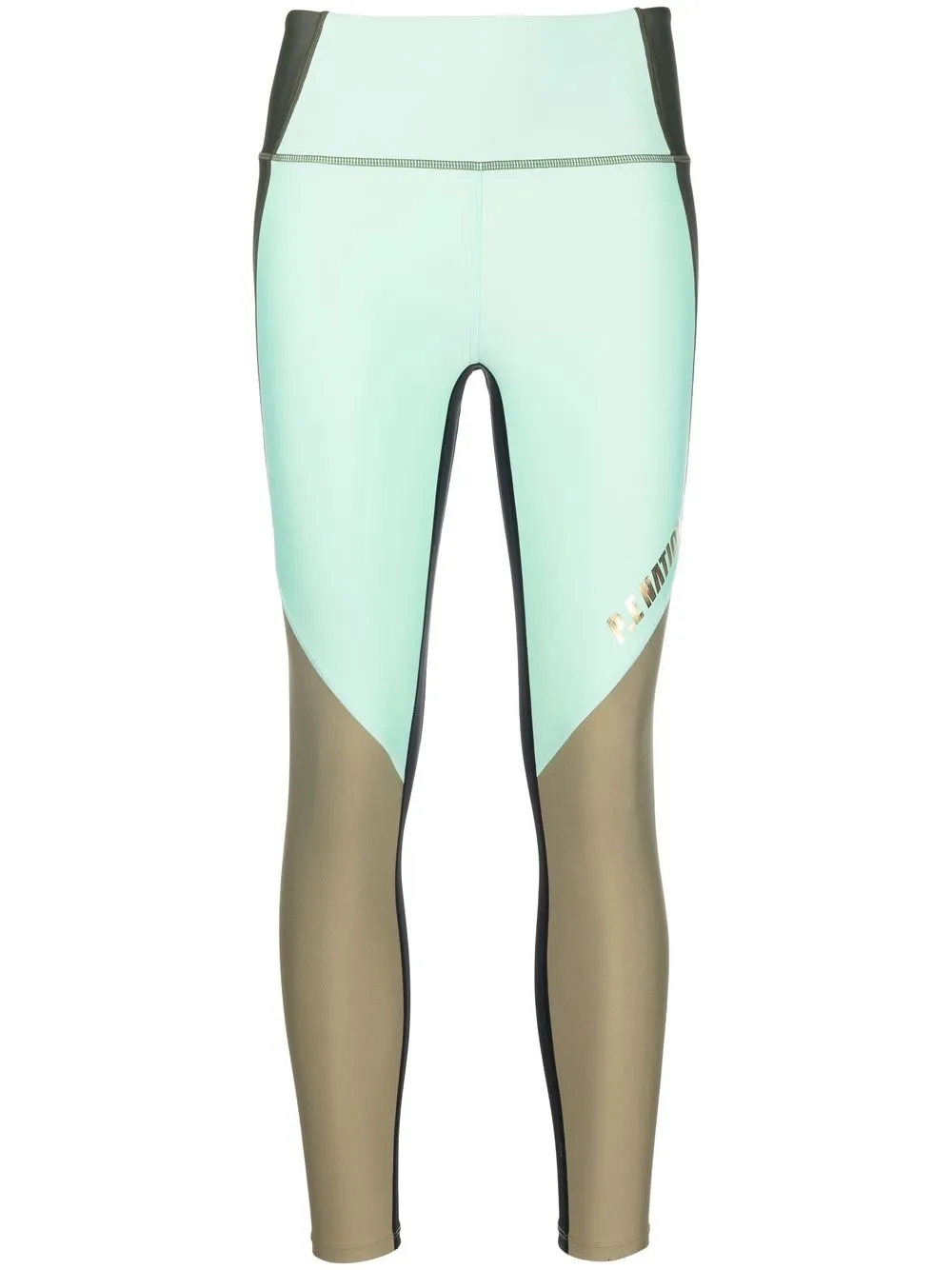 

P.E Nation colour-block panelled leggings - Green