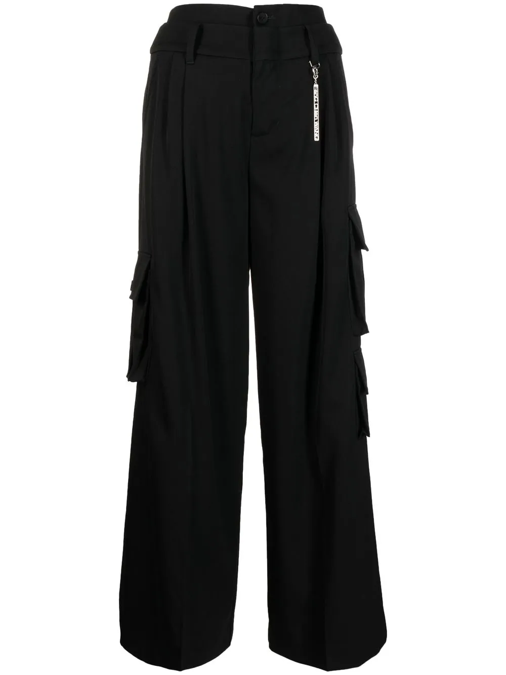 

Feng Chen Wang pantalones cargo anchos - Negro