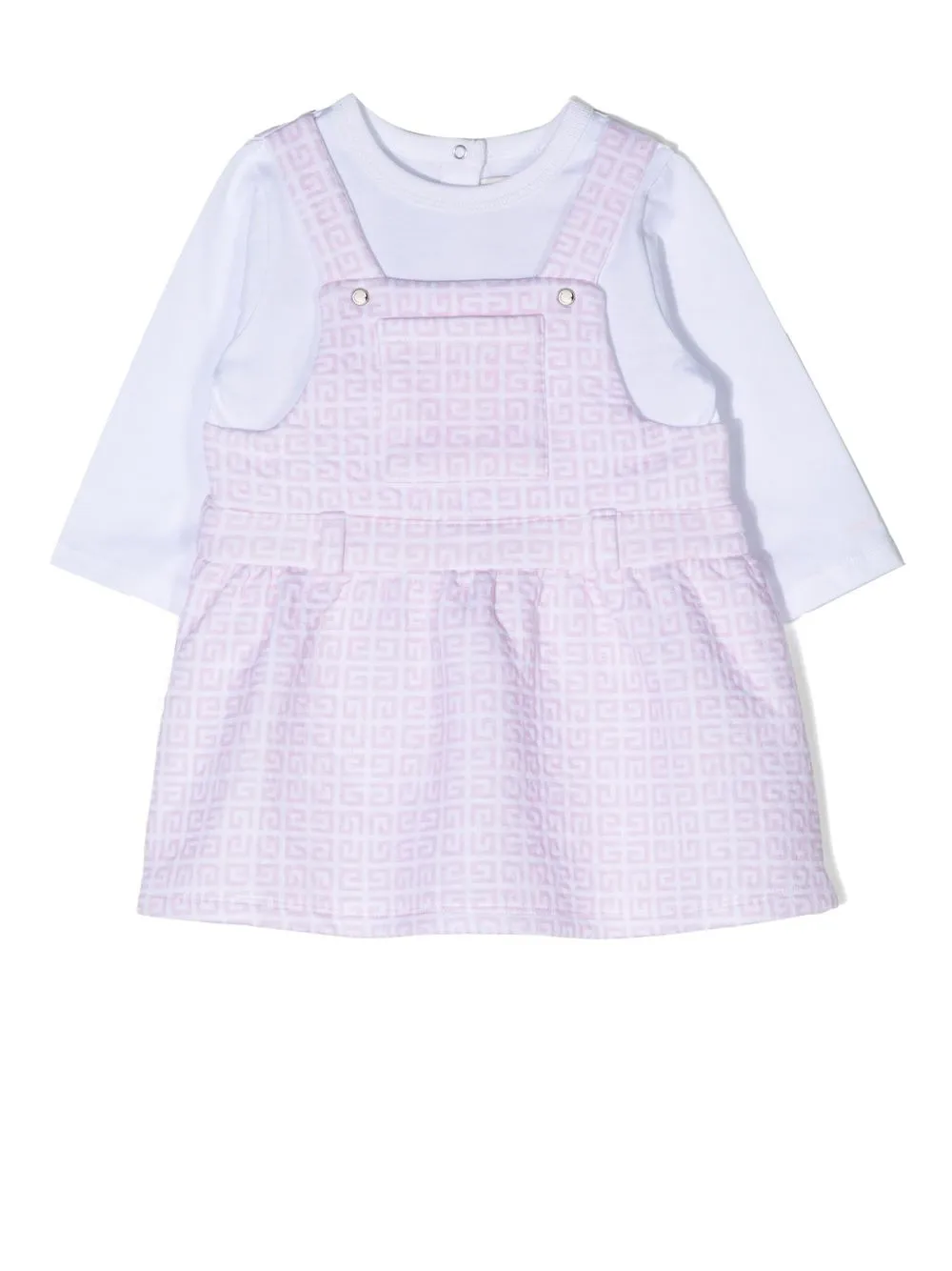 

Givenchy Kids TEEN monogram-patterned flared dress - Pink