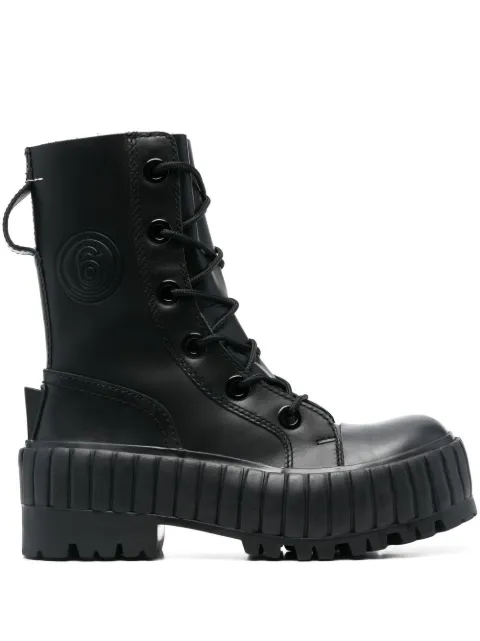 MM6 Maison Margiela platform-sole ankle lace-up boots