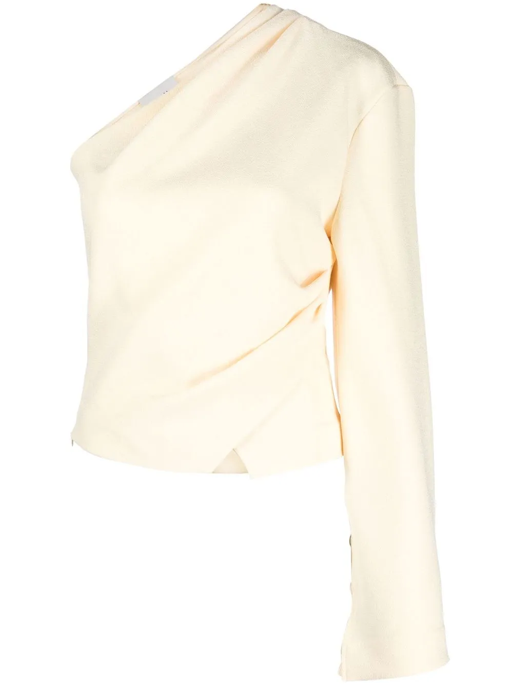 

Nanushka one-sleeve gathered blouse - Yellow