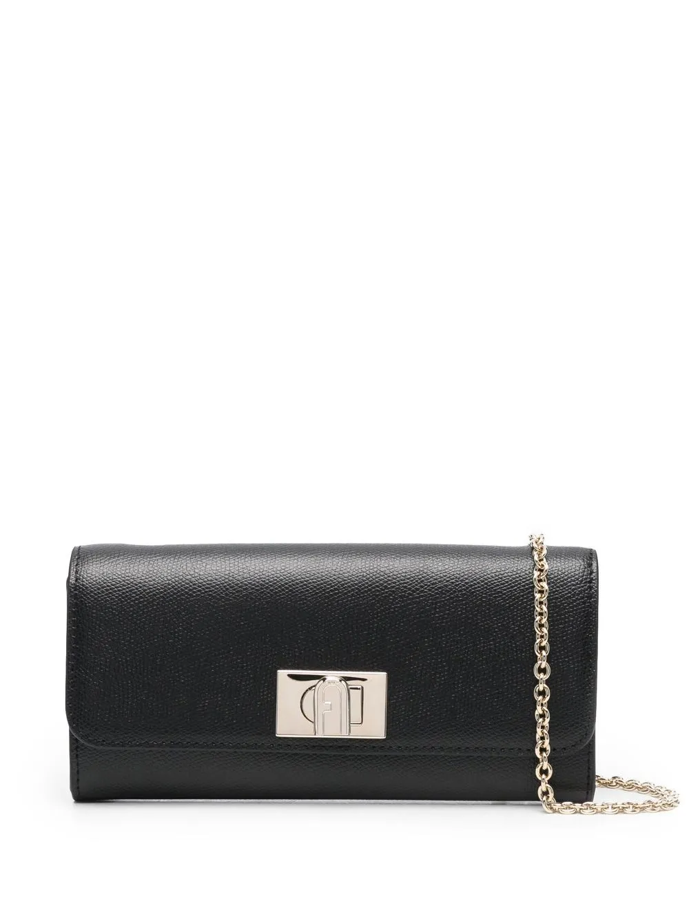 

Furla leather logo-plaque wallet - Black