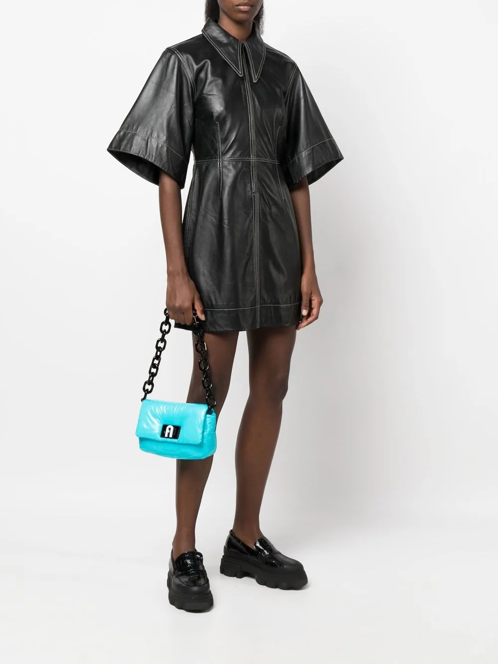 Furla Padded Chainstrap Shoulder Bag In Blue ModeSens