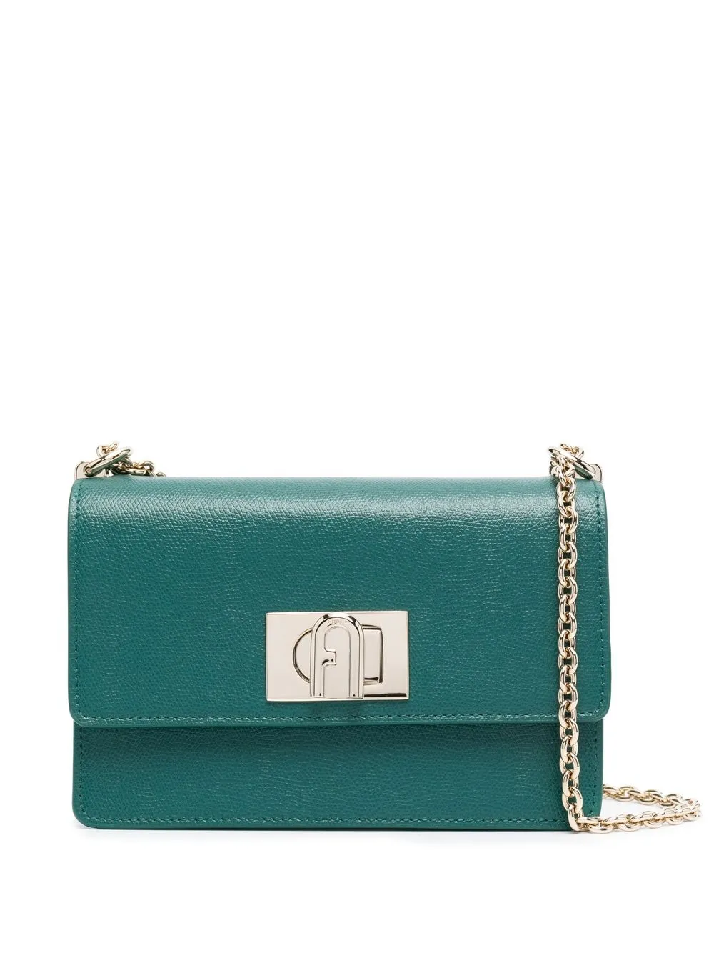 

Furla bolsa crossbody con placa del logo - Verde