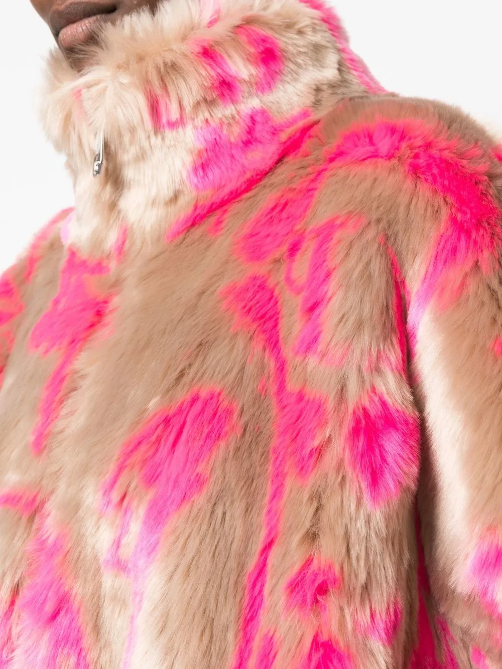 Philipp Plein monogram-print faux fur coat | Image 5