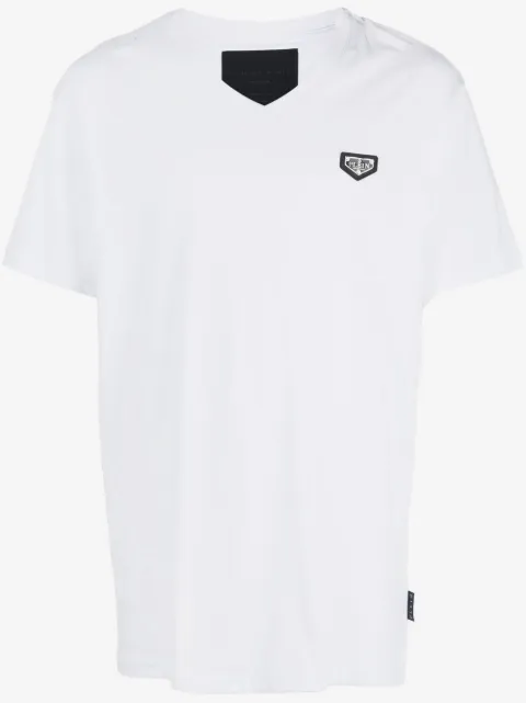 Philipp Plein logo-plaque V-neck T-shirt