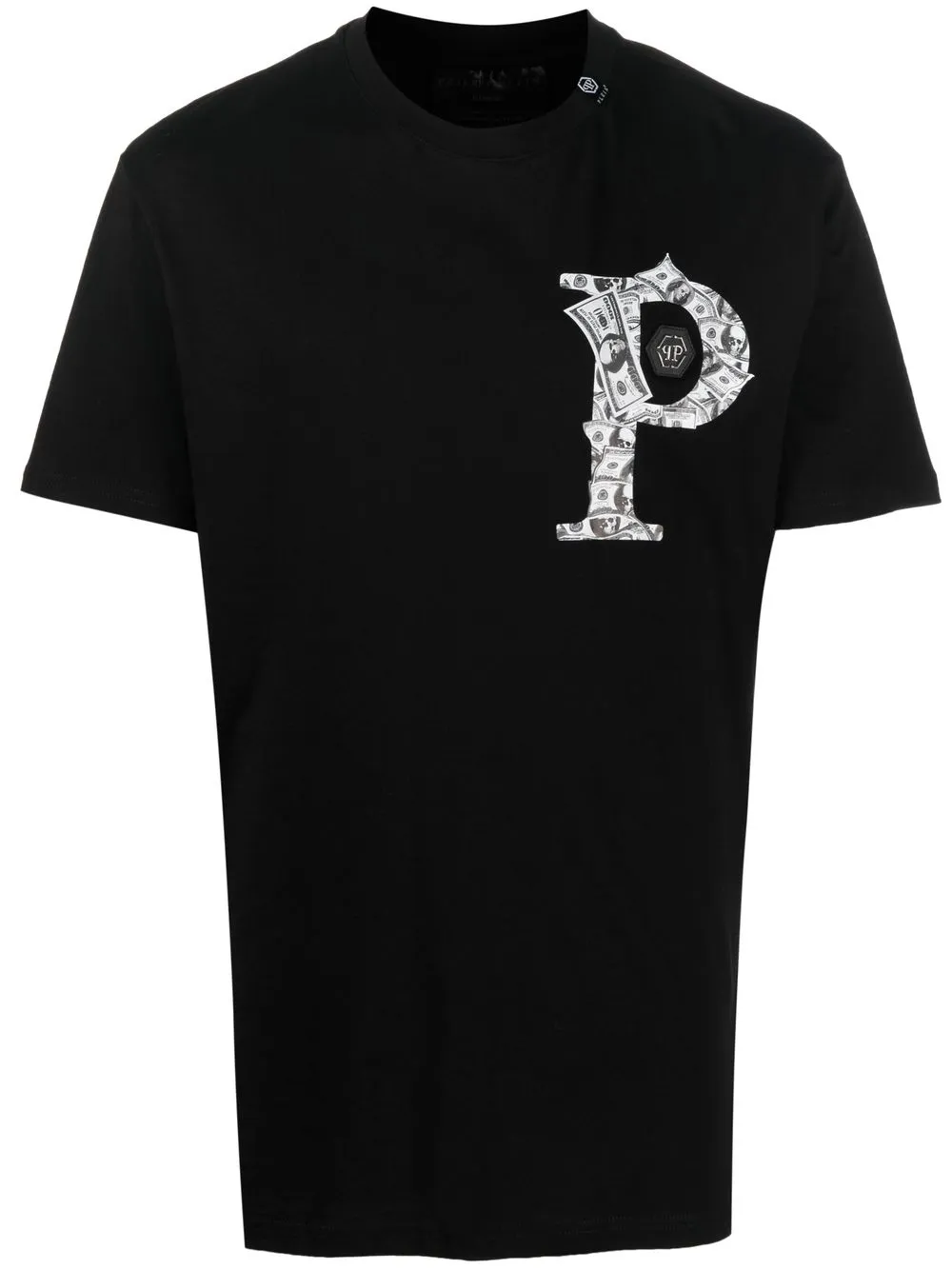 

Philipp Plein playera con logo estampado - Negro