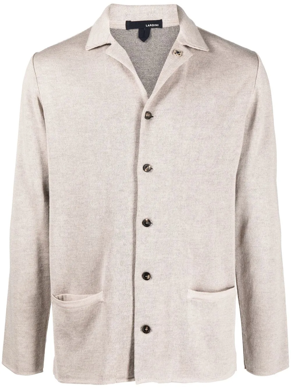 

Lardini camp-collar cardigan - Neutrals