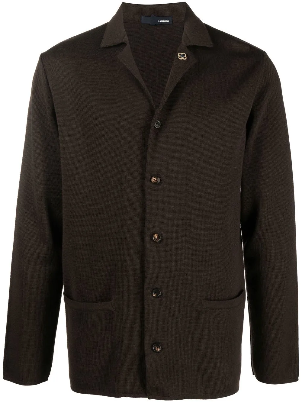 

Lardini camp-collar cardigan - Brown