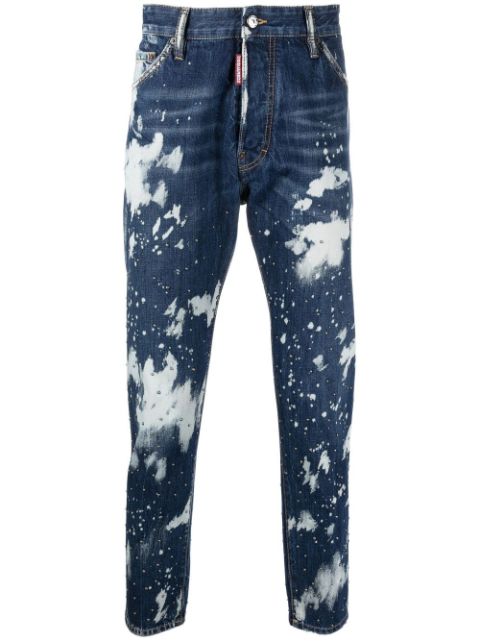 DSQUARED2 bleached tapered-leg jeans Men