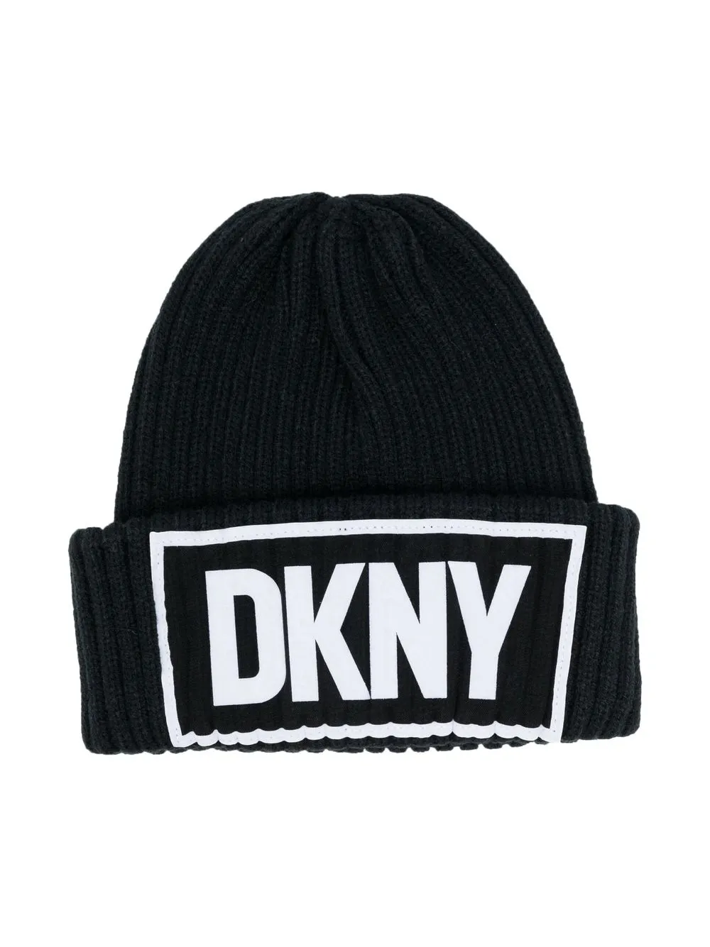 

Dkny Kids gorro tejido con parche del logo - Negro