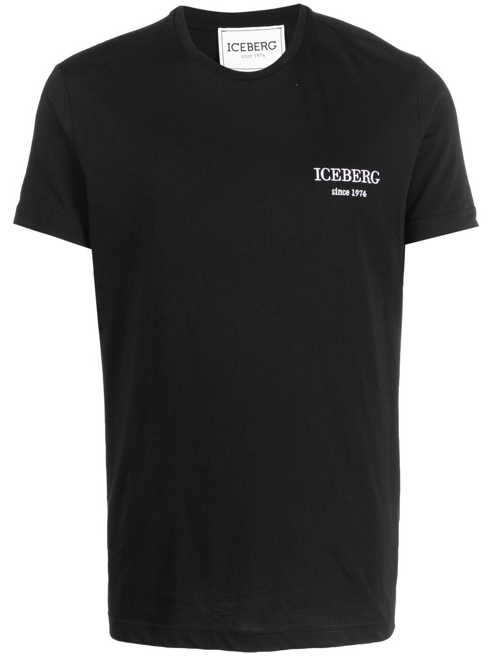 iceberg t-shirt à logo brodé - noir