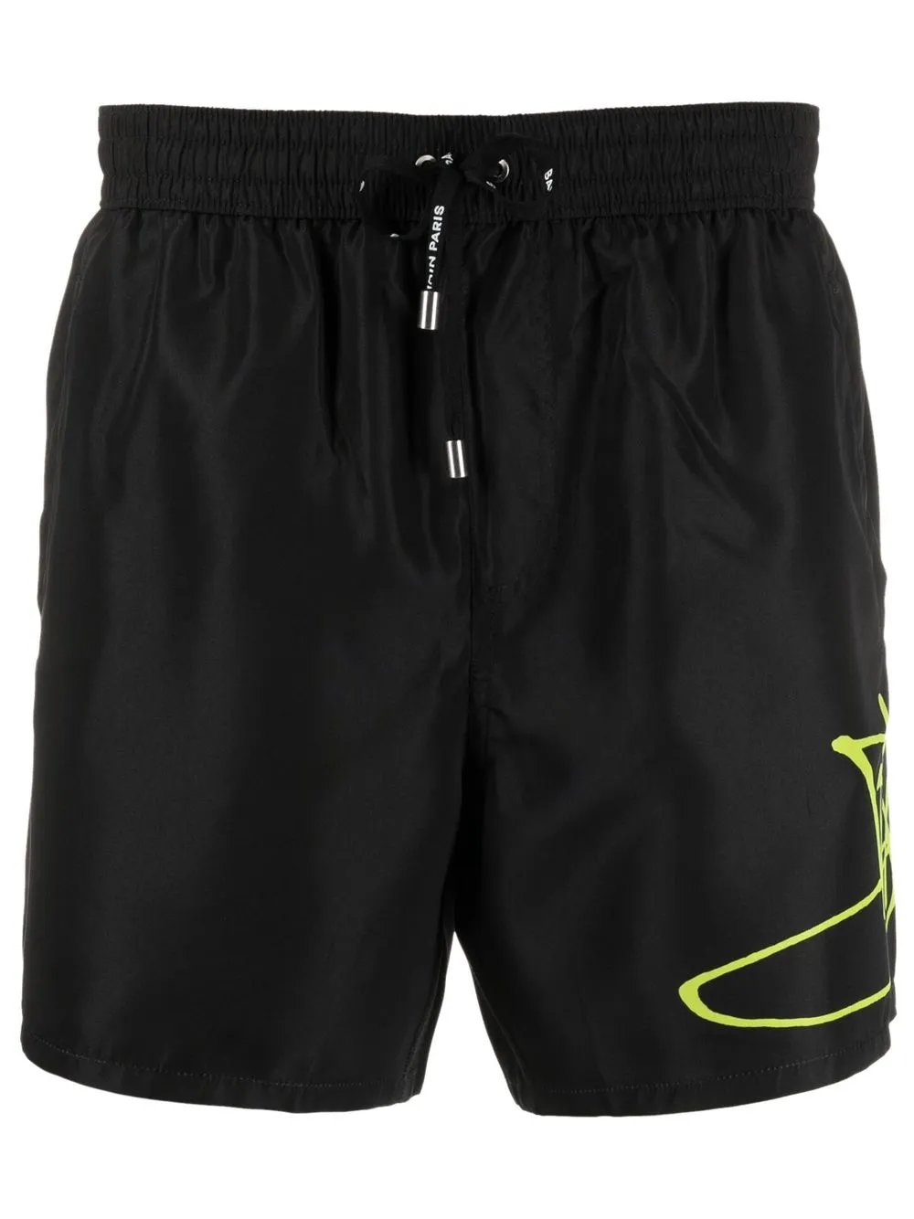 

Balmain shorts de playa con cordones y logo estampado - Negro