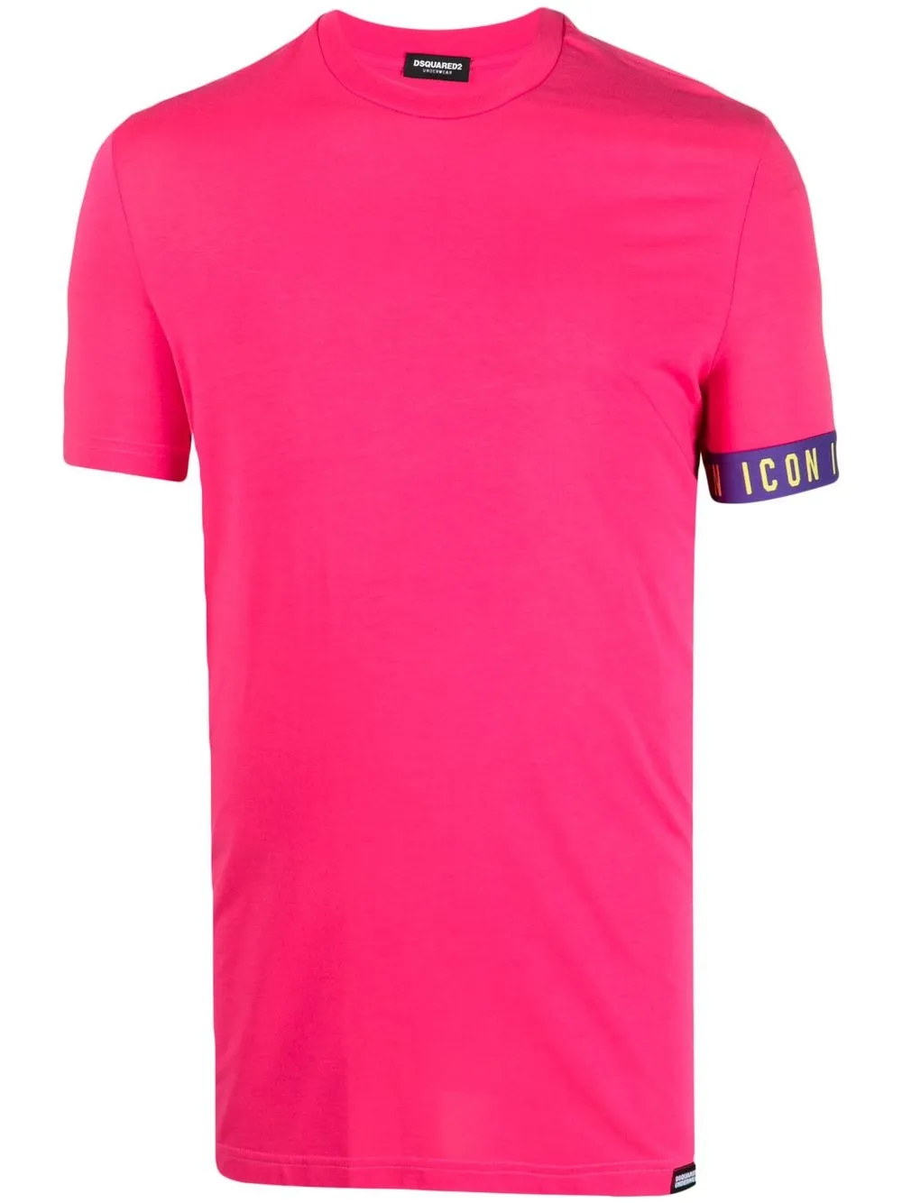 

Dsquared2 playera con ribete del logo - Rosado