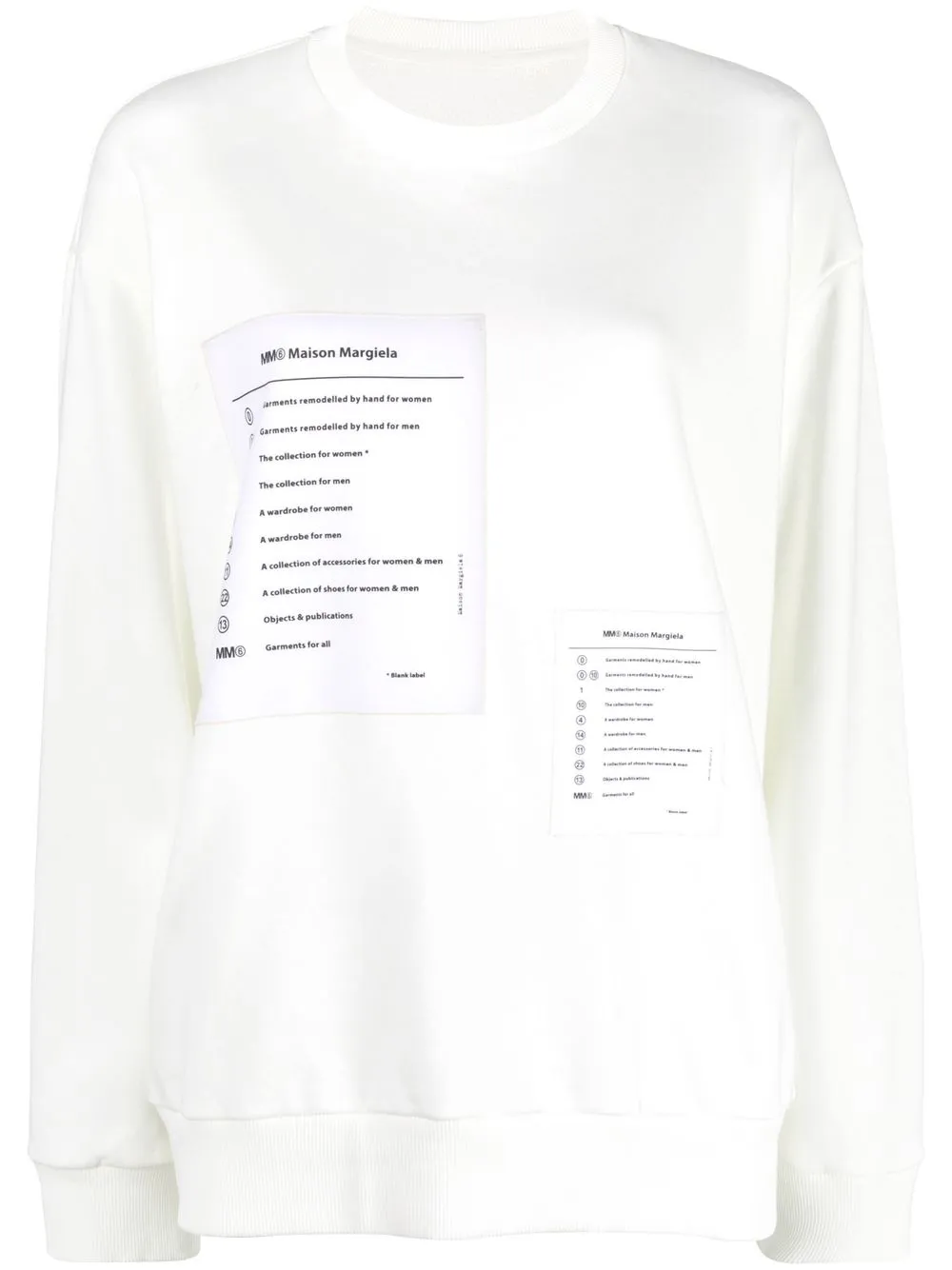 

MM6 Maison Margiela sudadera con parche de números - Blanco