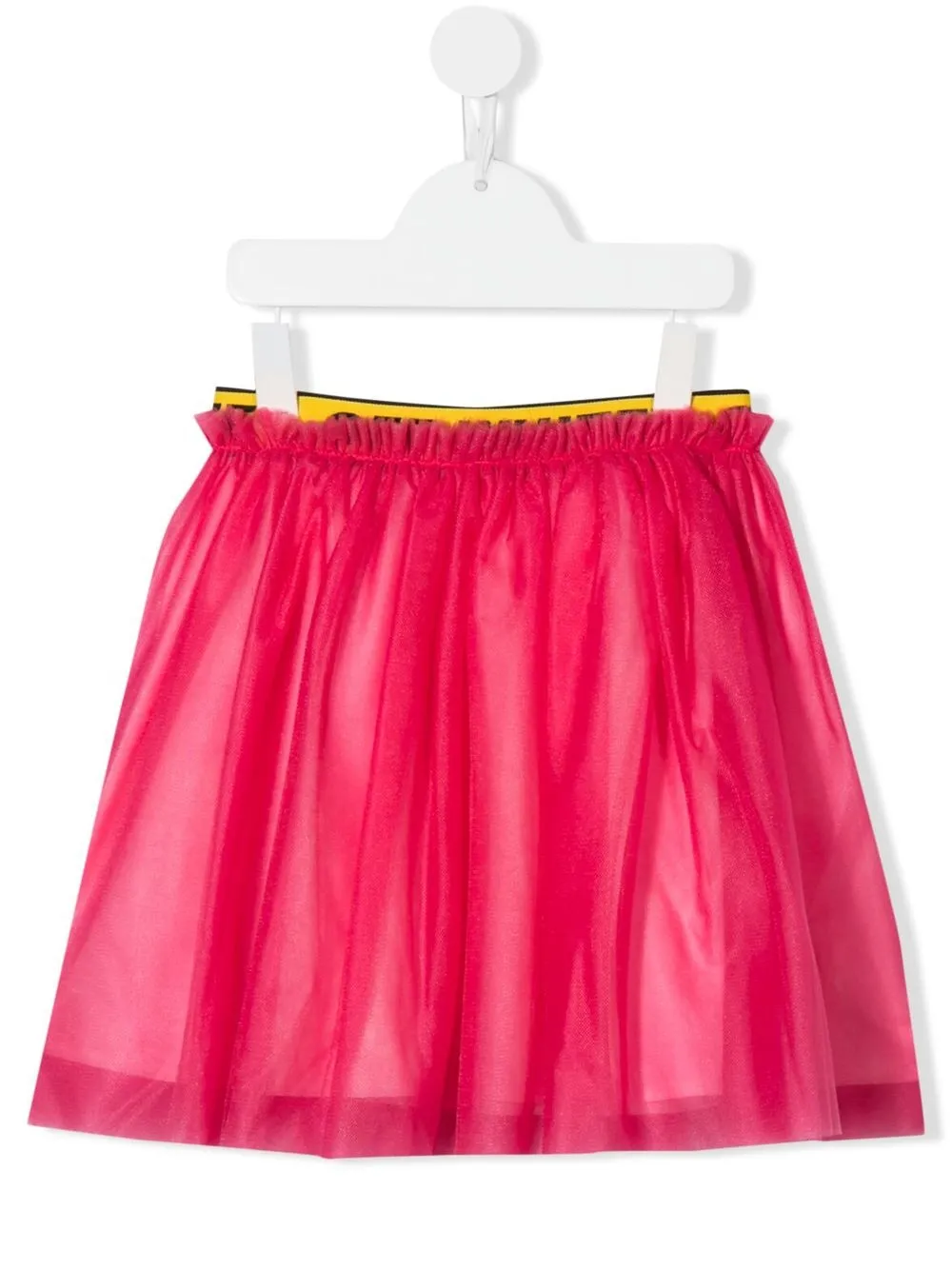 

Off-White Kids falda a capas con abertura - Rosado