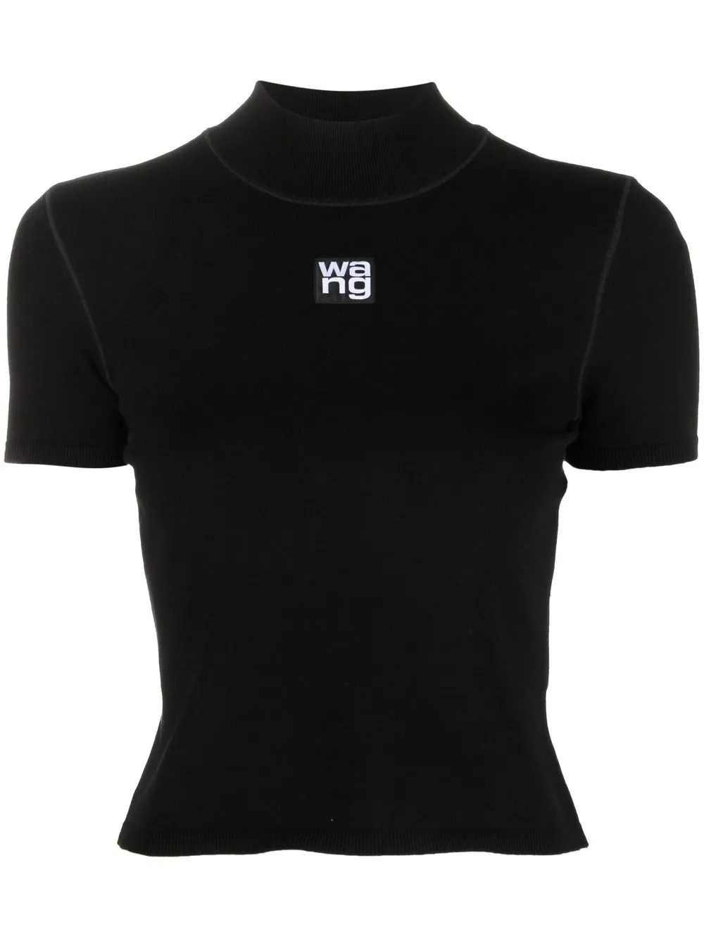 

Alexander Wang logo-print high neck top - Black
