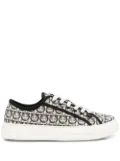 Ferragamo Anson Gancini-jacquard sneakers - Neutrals
