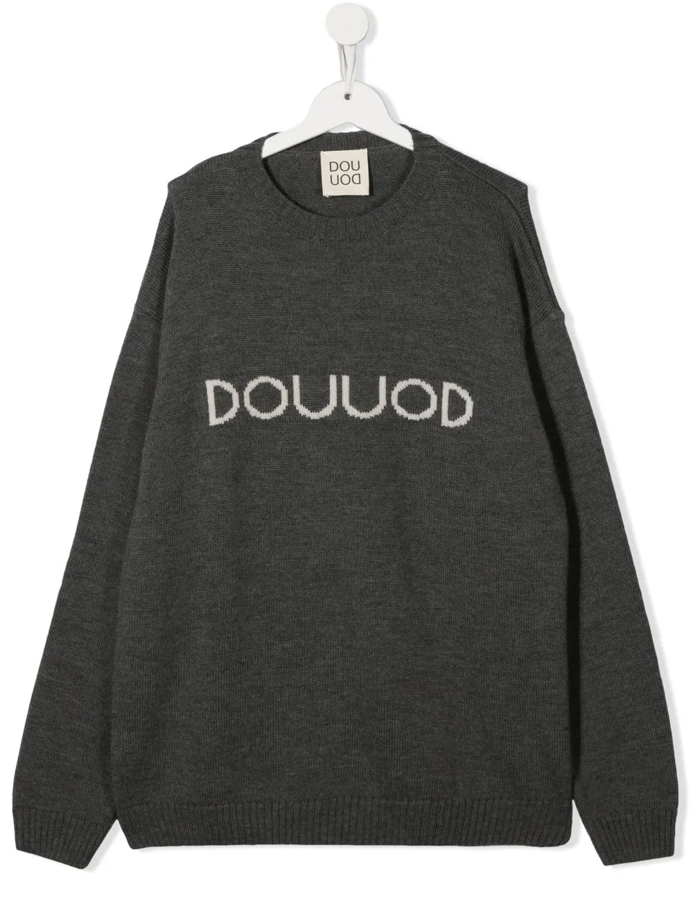 

Douuod Kids virgin-wool crew-neck jumper - Grey