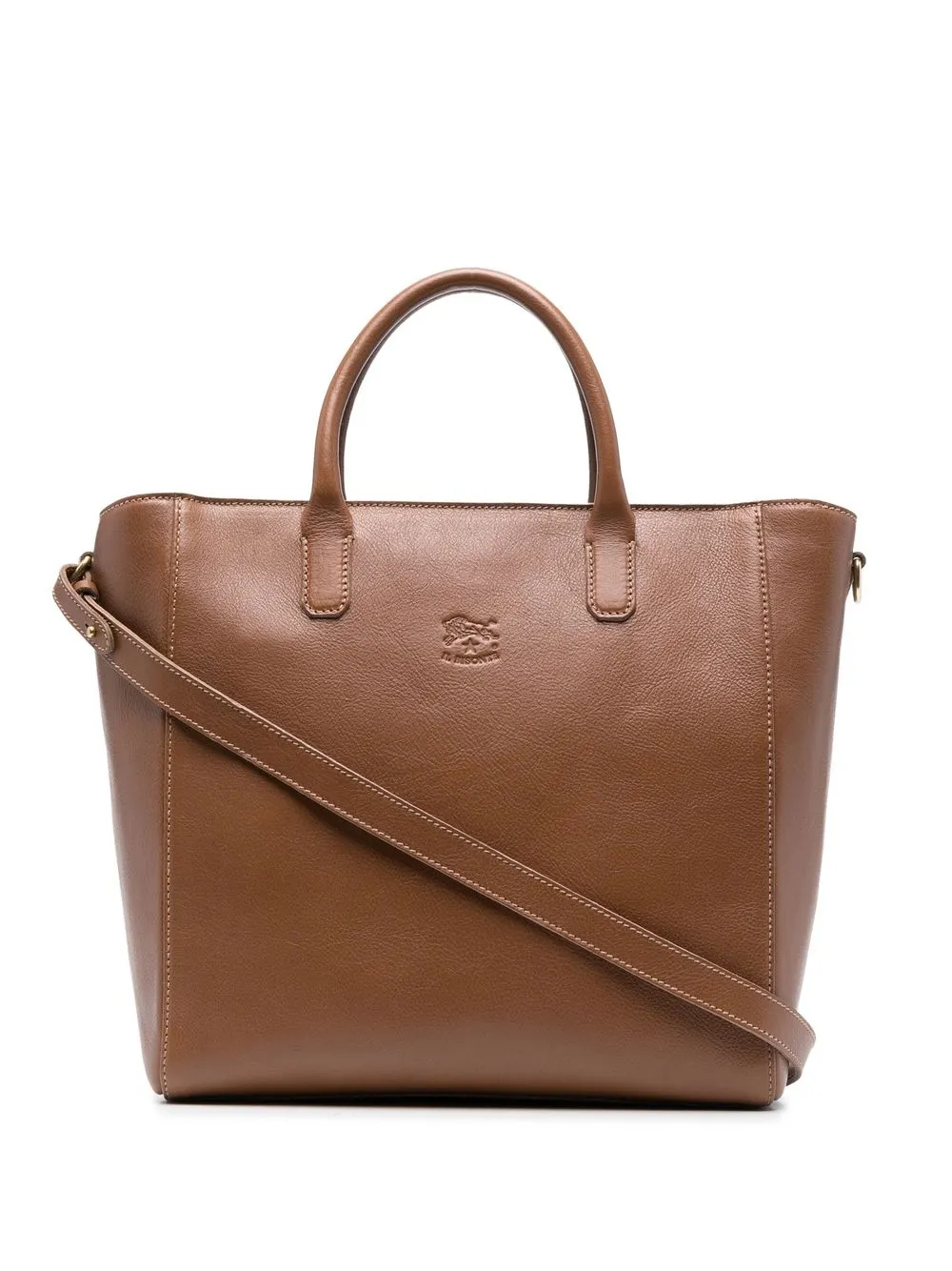 

Il Bisonte logo-embossed tote bag - Brown