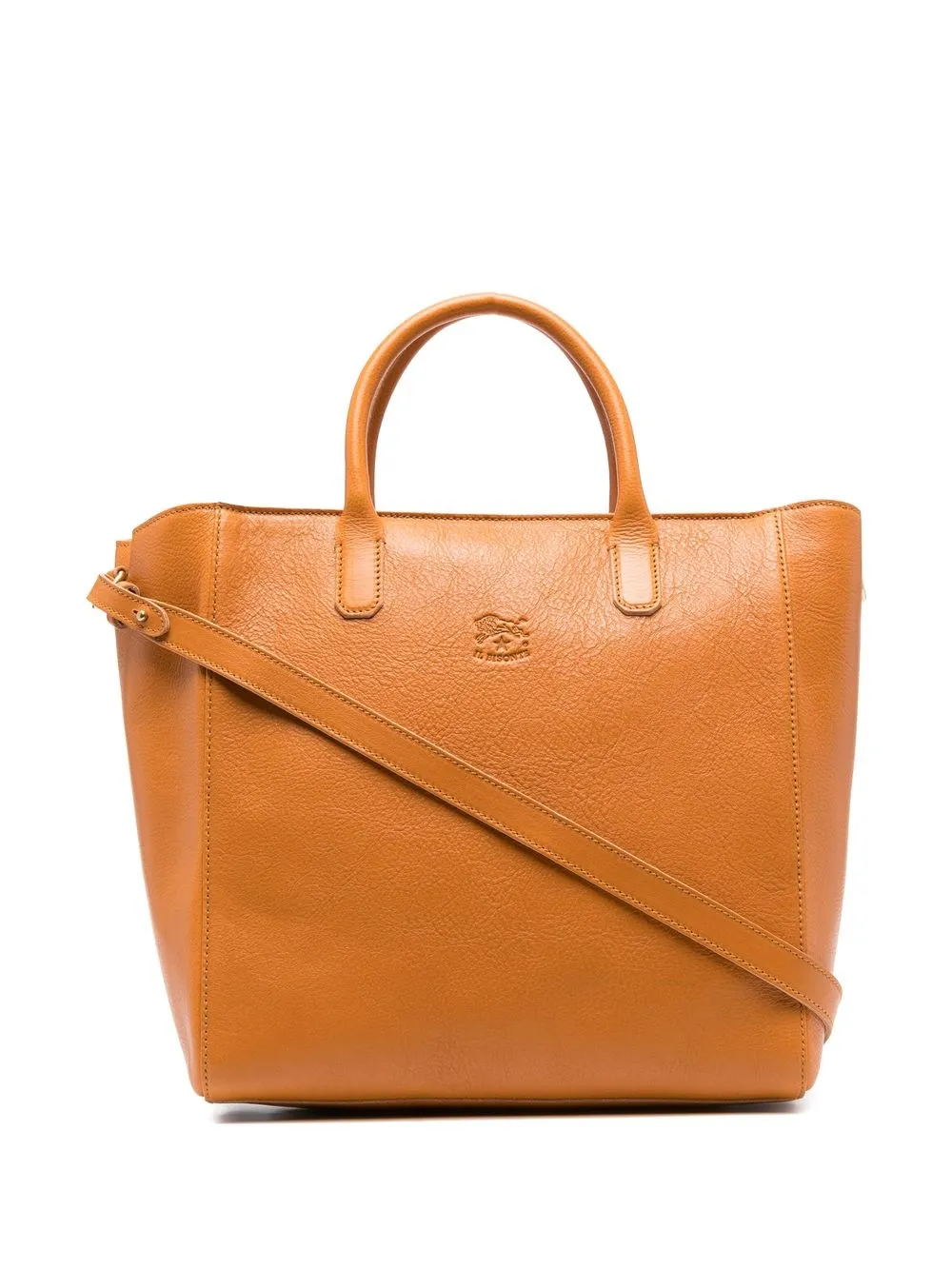 

Il Bisonte tote con logo en relieve - Naranja