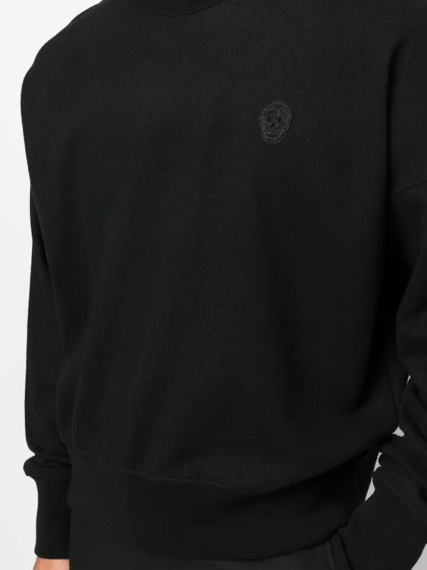 Alexander McQueen logo-patch Wool Sweatshirt | Black | FARFETCH