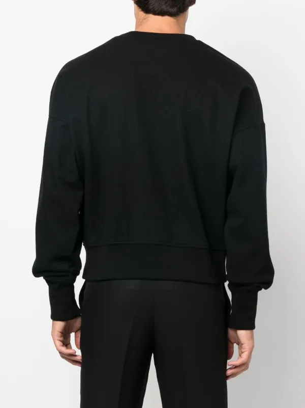 Alexander McQueen logo-patch Wool Sweatshirt | Black | FARFETCH