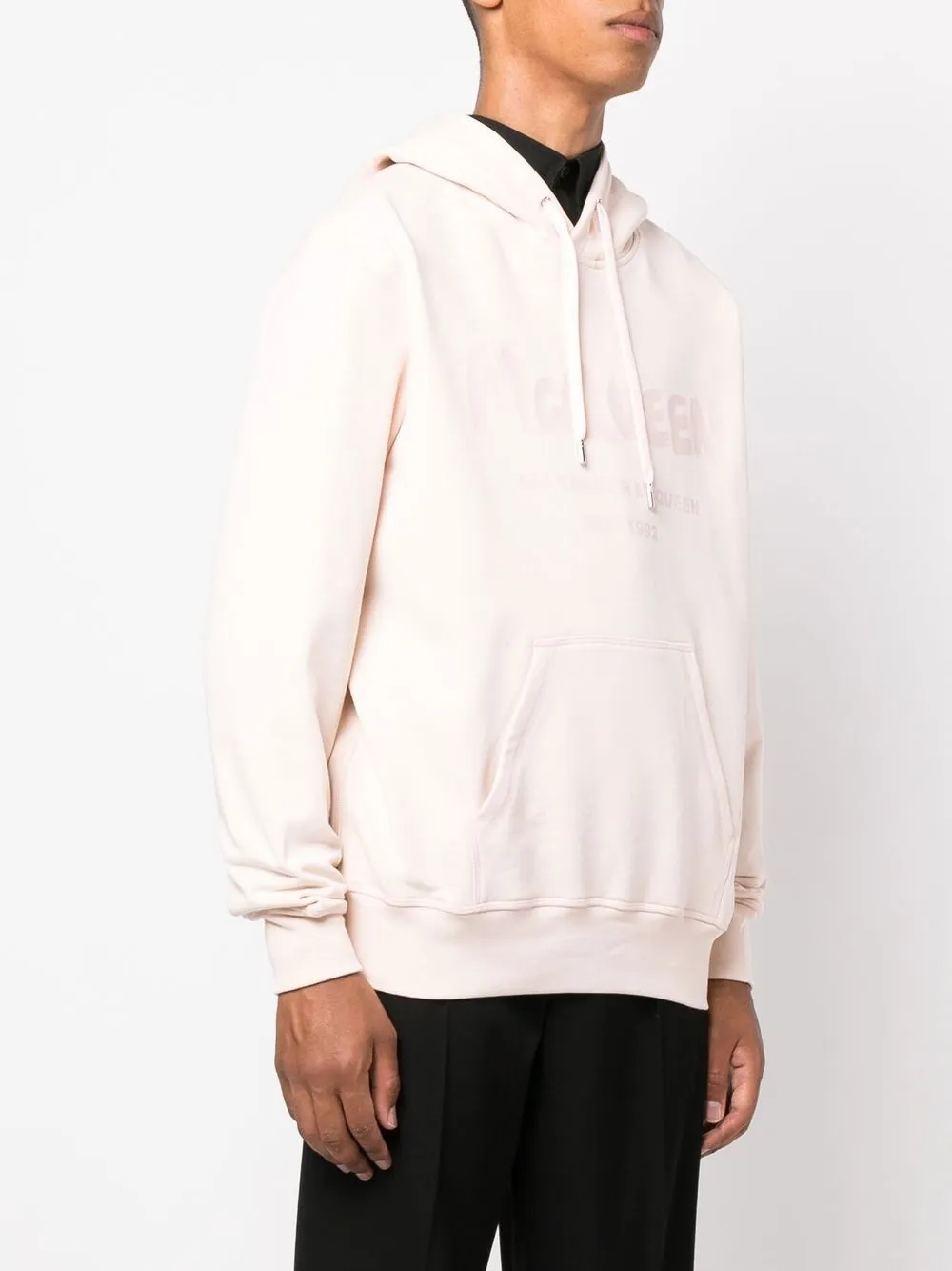  Alexander Mcqueen Hoodie Mit Graffiti Print   Rosa 