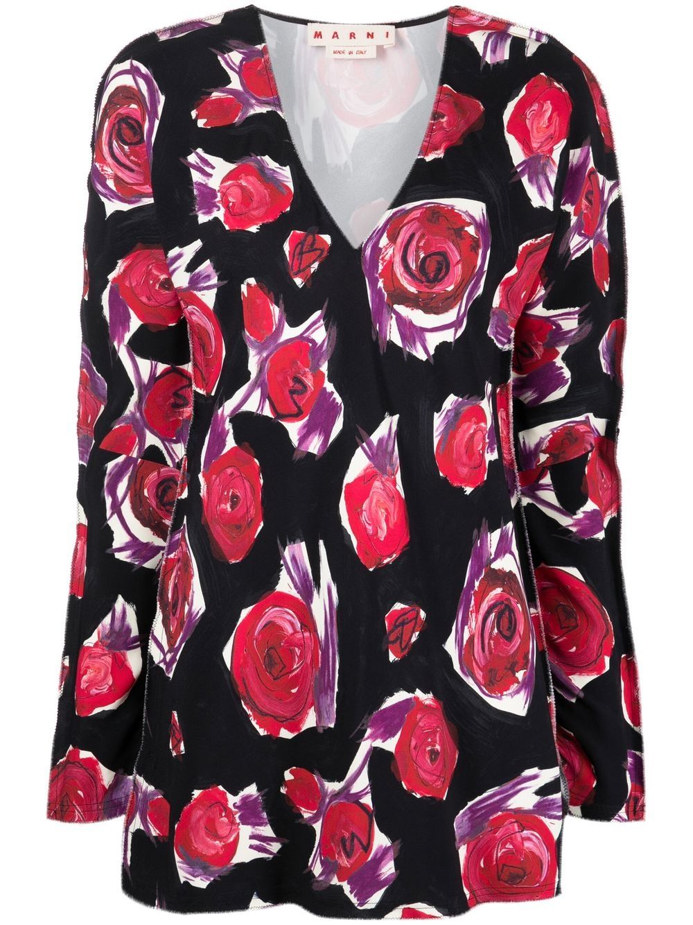 Marni rose print top Women