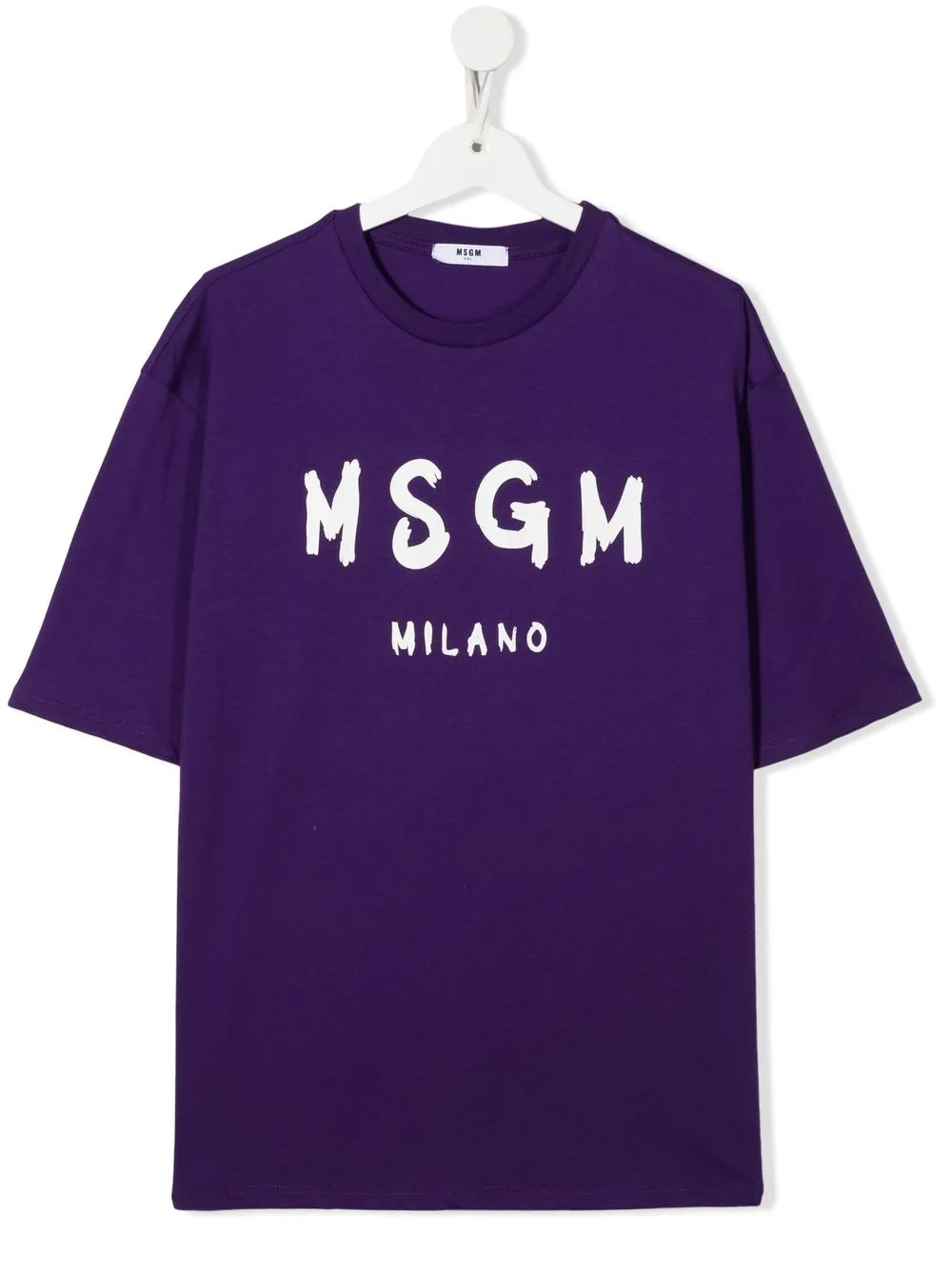 

MSGM Kids playera con logo estampado - Morado