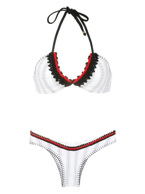 Amir Slama bikini con ribete de crochet 