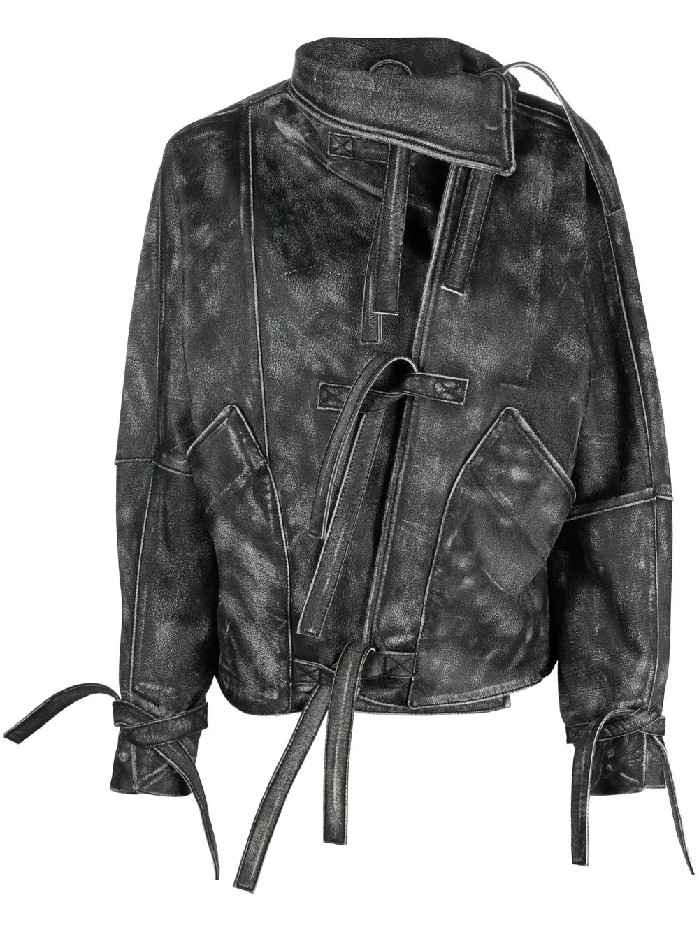 Selene Tie-Detail Printed Jacket