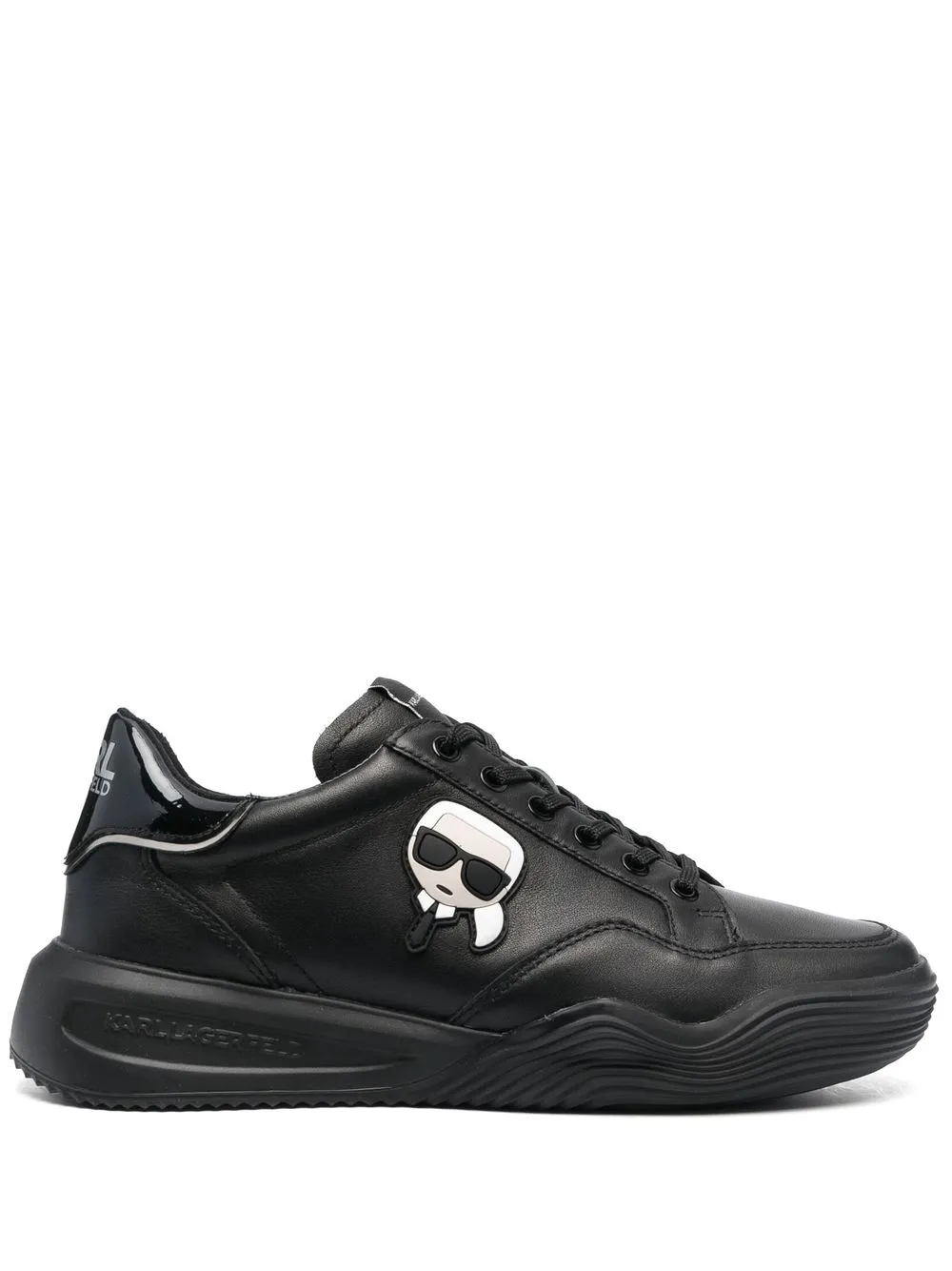 

Karl Lagerfeld Ikonic patch leather sneakers - Black