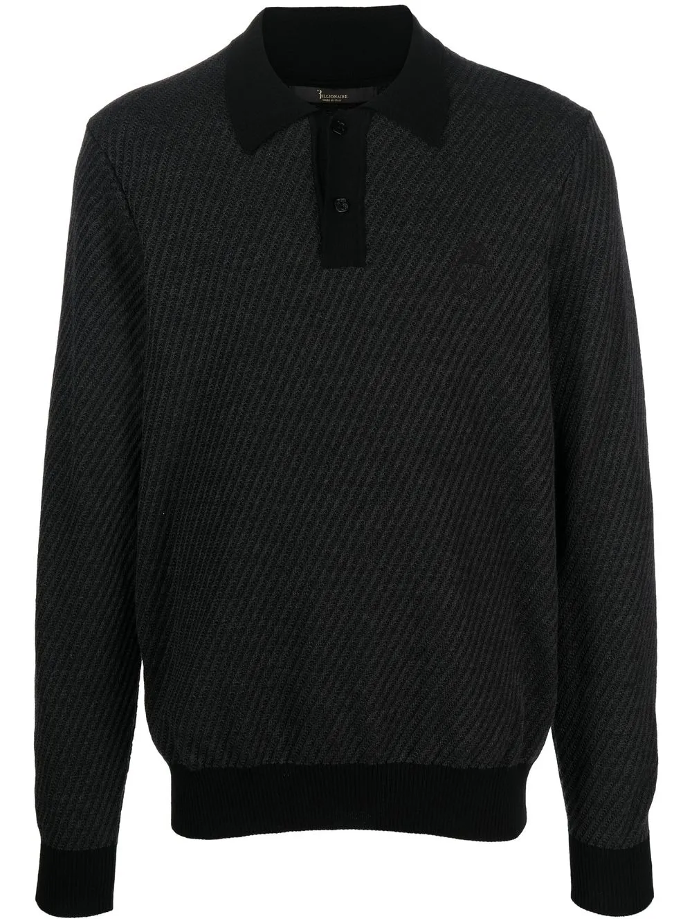 

Billionaire ribbed front-button jumper - Black