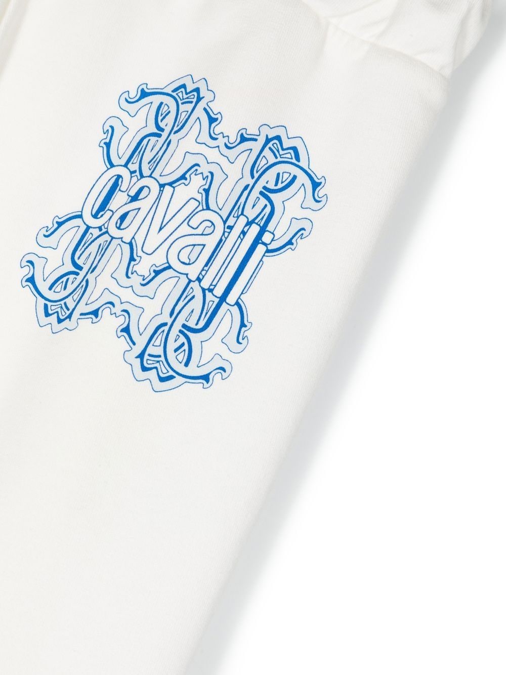 Shop Roberto Cavalli Junior Monogram-print Track Pants In White