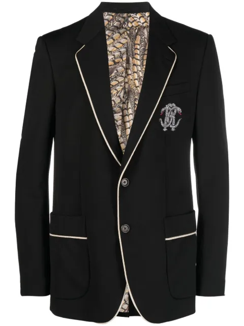 Roberto Cavalli Mirror Snake single-breasted blazer