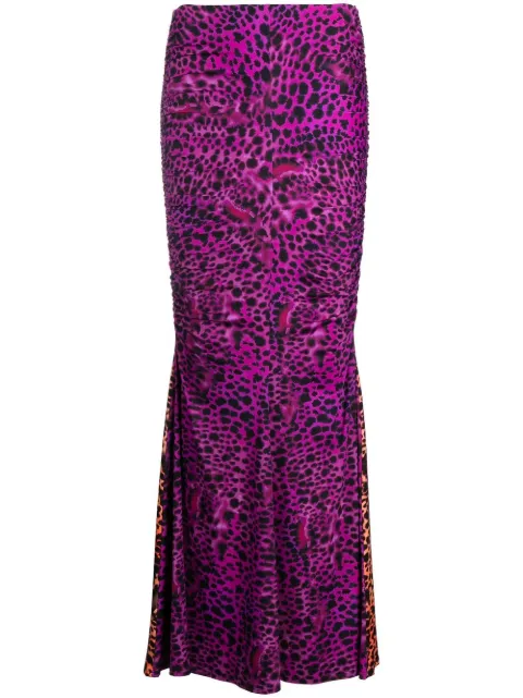 Roberto Cavalli animal-print fishtail skirt