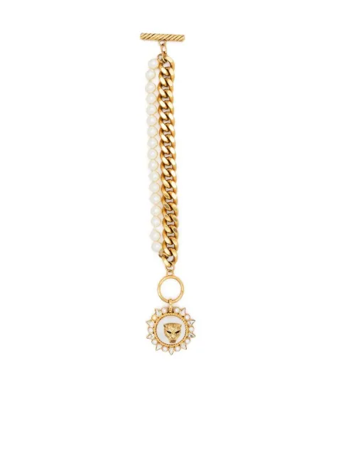 Roberto Cavalli tiger-detail chain-link bracelet