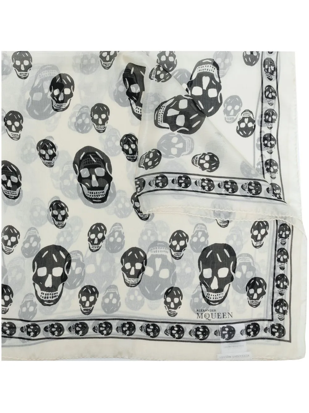 Alexander Mcqueen Skull Print Silk Scarf Farfetch