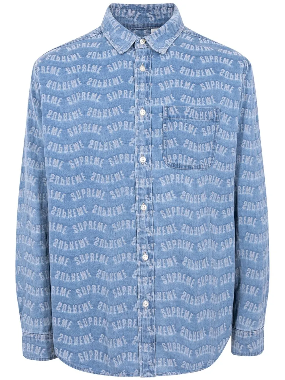 

Supreme falda de mezclilla Arc con logo estampado - Azul